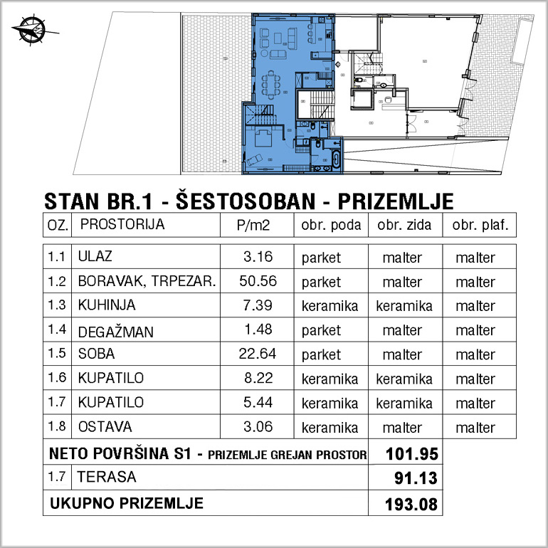 dubljanska 5 dupleks stan crt 22